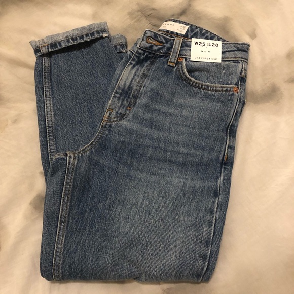 Topshop Denim - Topshop PETITE mid blue mom jeans